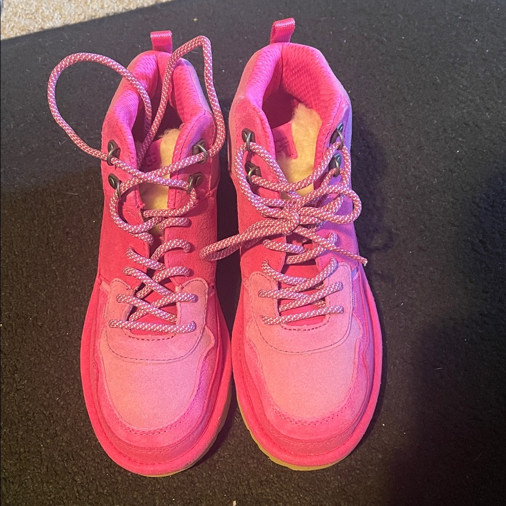 UGG Pink Lace-Up Sneakers